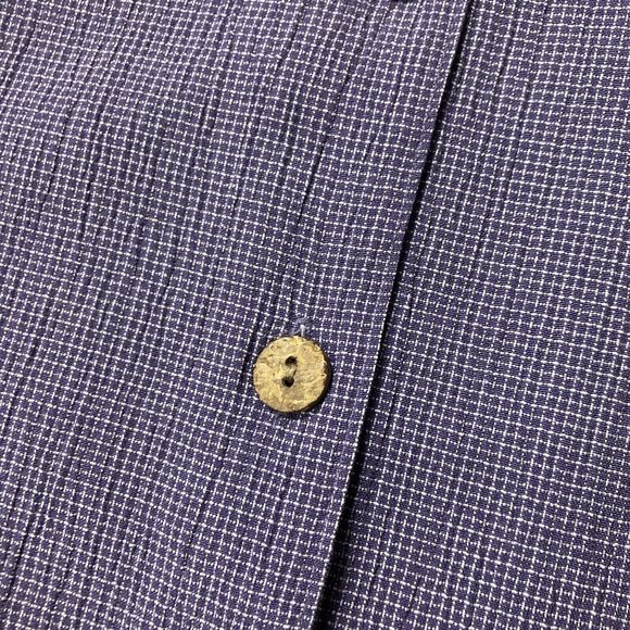 Vintage Napa Valley Shirt Large Blue Button Up Floral Embroidered Chambray 90s - Picture 8 of 10